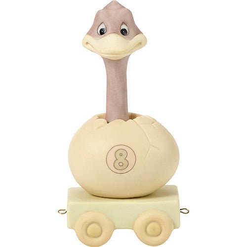 Birthday Train Ostrich Age 8 Figurine