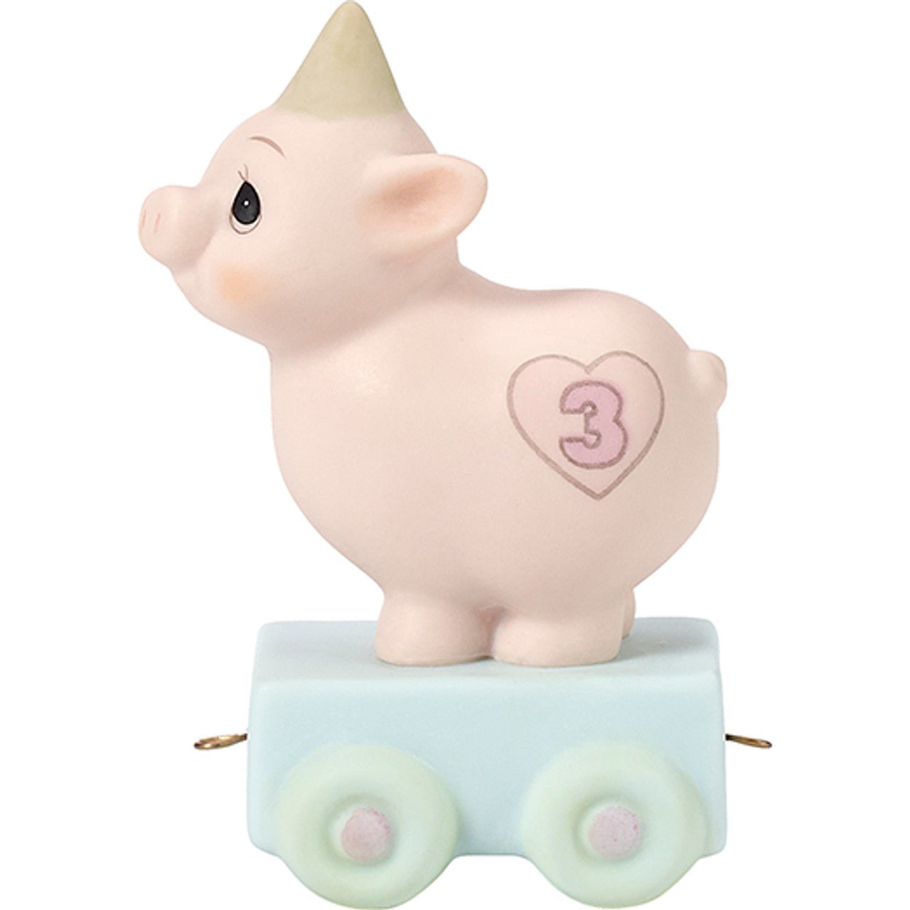 Birthday Train Piggy Age 3 Figurine