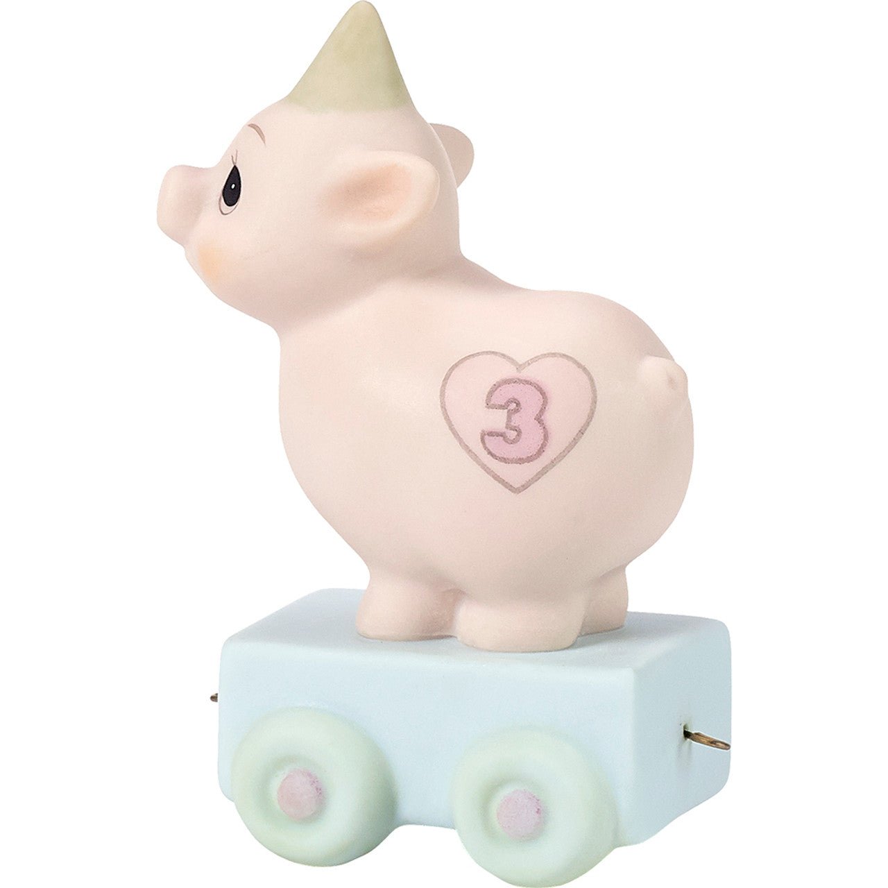 Birthday Train Piggy Age 3 Figurine