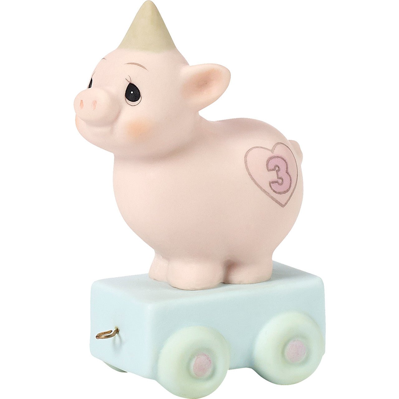 Birthday Train Piggy Age 3 Figurine