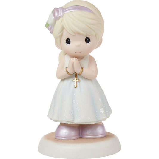Blessings On Your First Communion Blonde Hair/Light Skin Girl Figurine