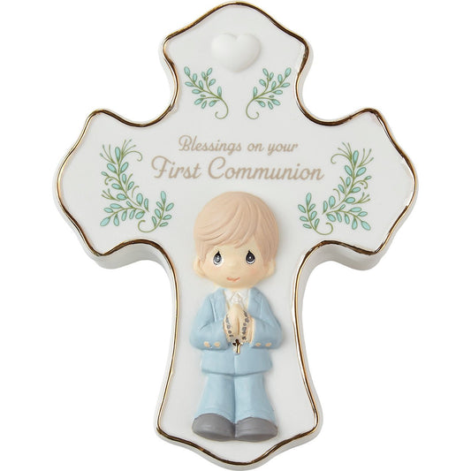 Blessings On Your First Communion Boy Rosary Box with Rosary