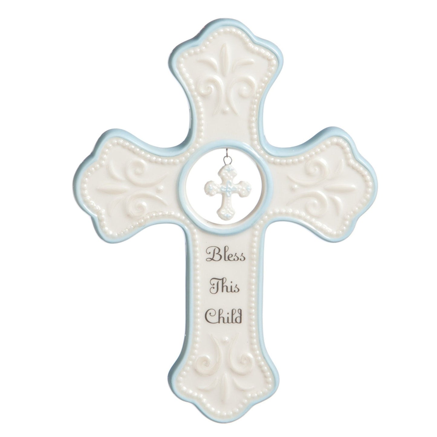 Blue Hanging Cross