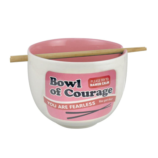 Bowl of Courage Ramen Bowl and Chopsticks Set, 5.25"