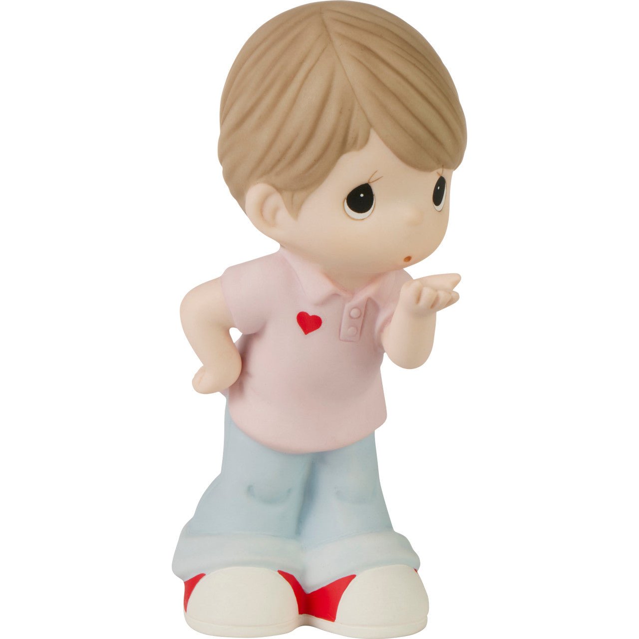 Boy Blowing Kiss Figurine