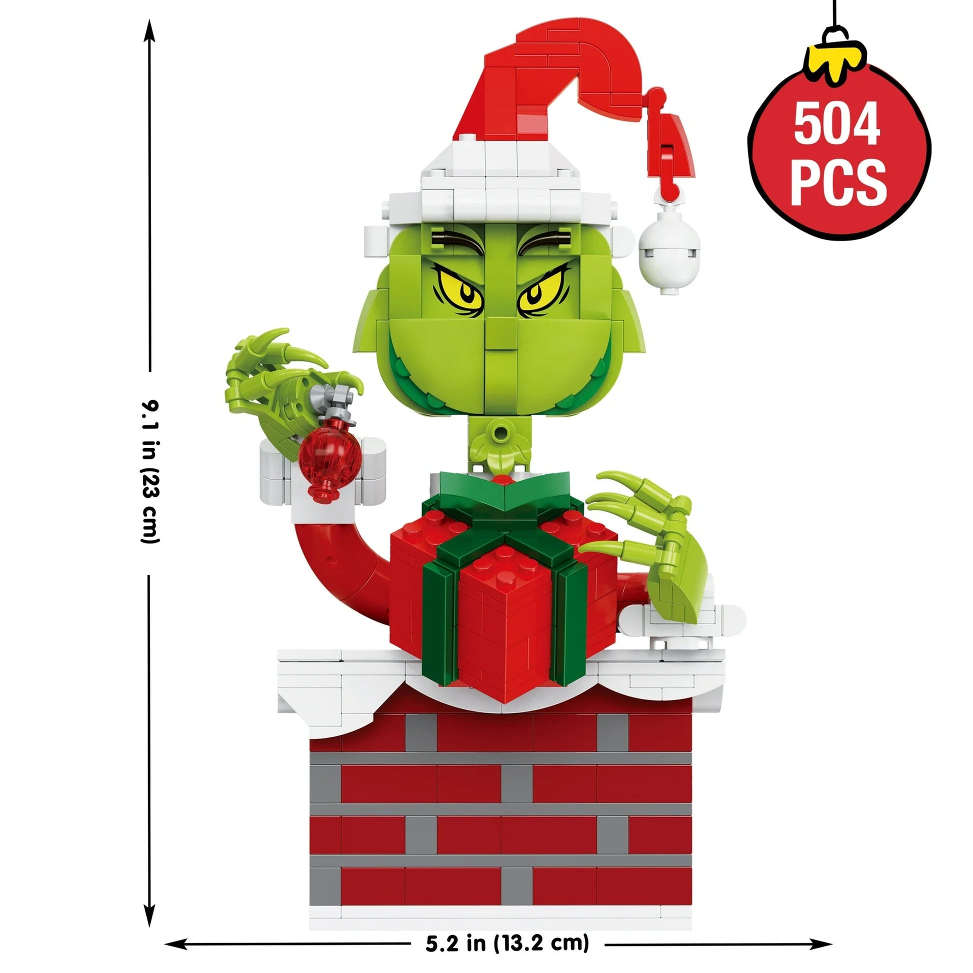 Brickcraft Up the Chimney Grinch Building Kit, 504 Pieces
