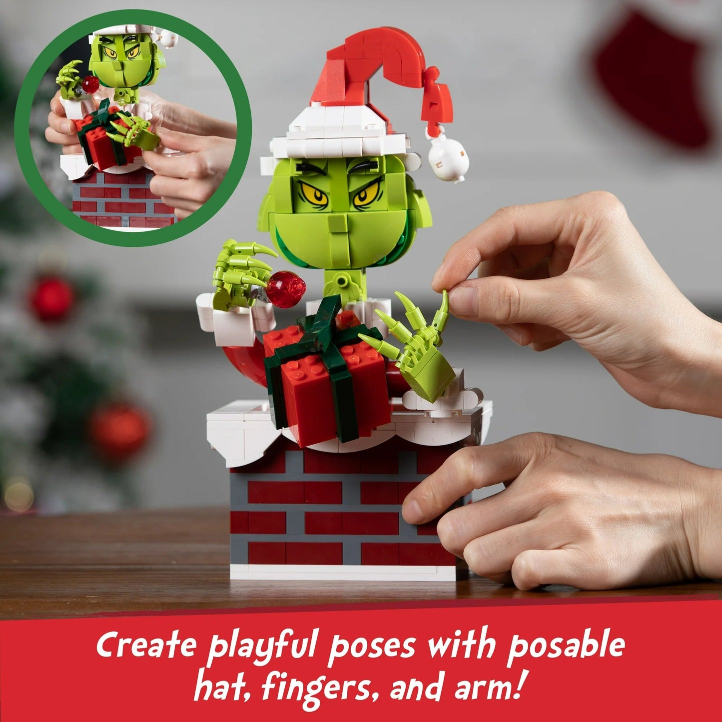 Brickcraft Up the Chimney Grinch Building Kit, 504 Pieces