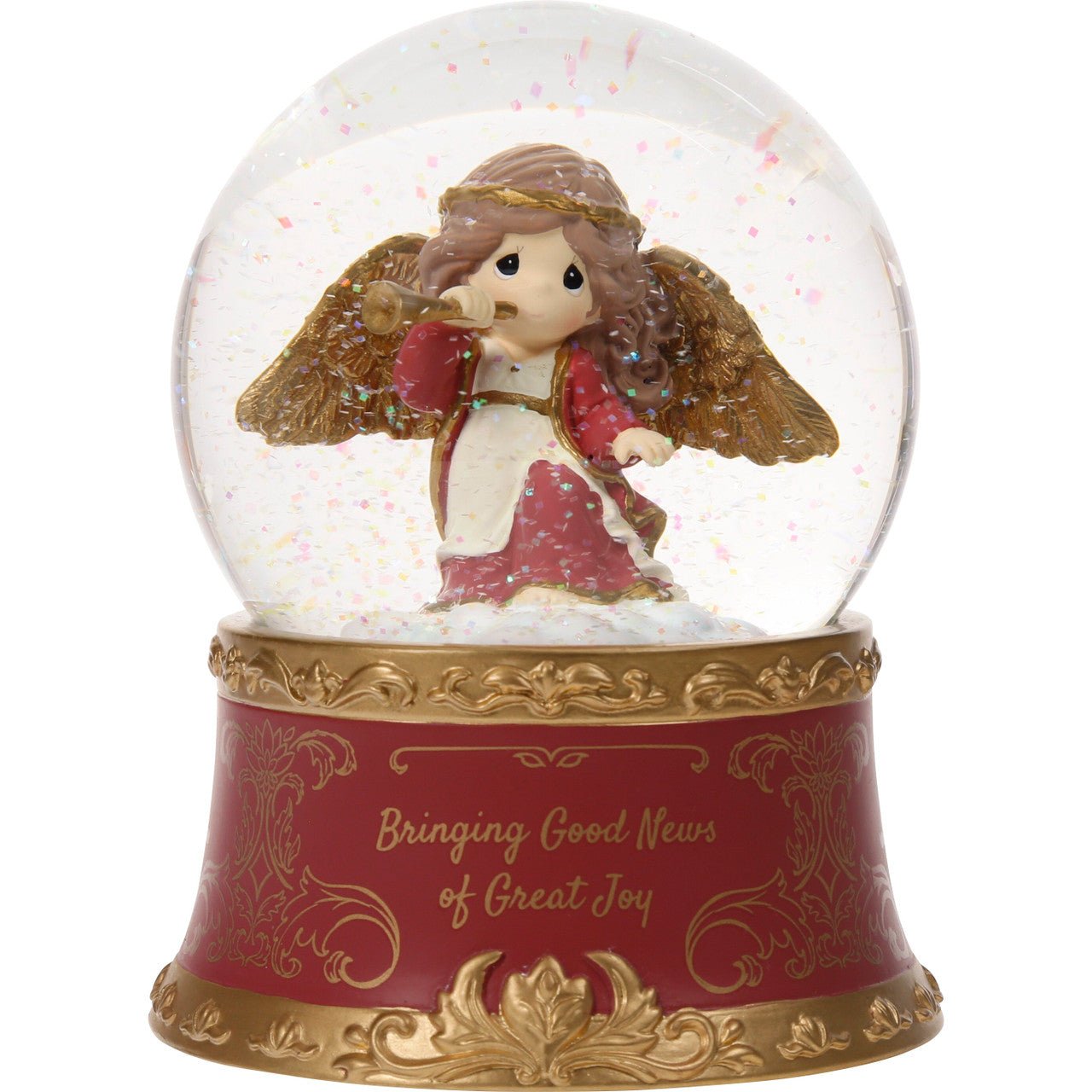 Bringing Good News Of Great Joy Annual Angel Musical Snow Globe