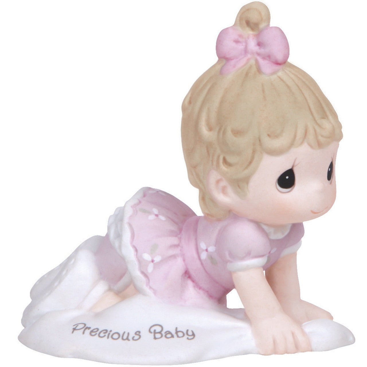 Brunette Girl Crawling Precious Baby Figurine