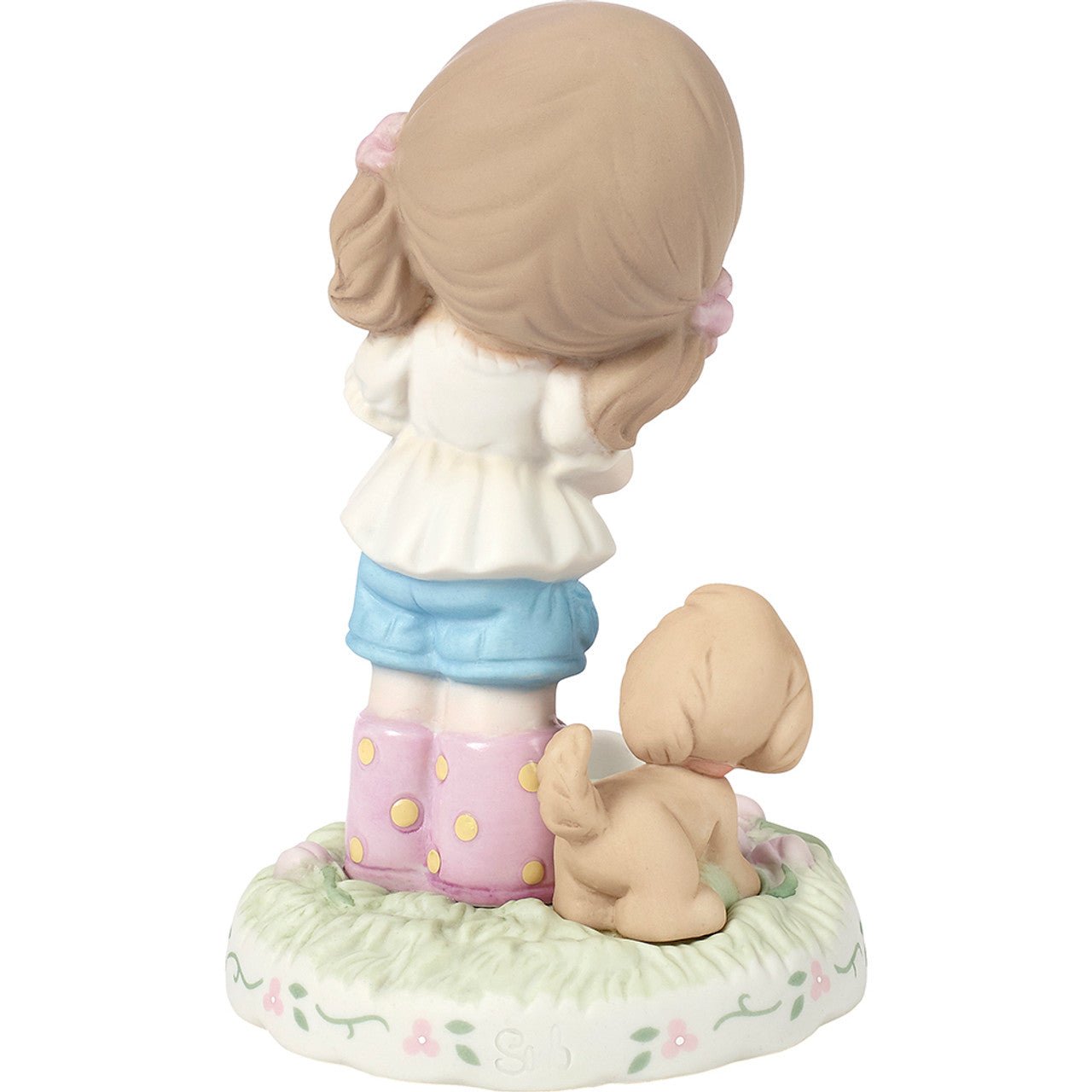 Brunette Girl With Puppy Age 12 Figurine