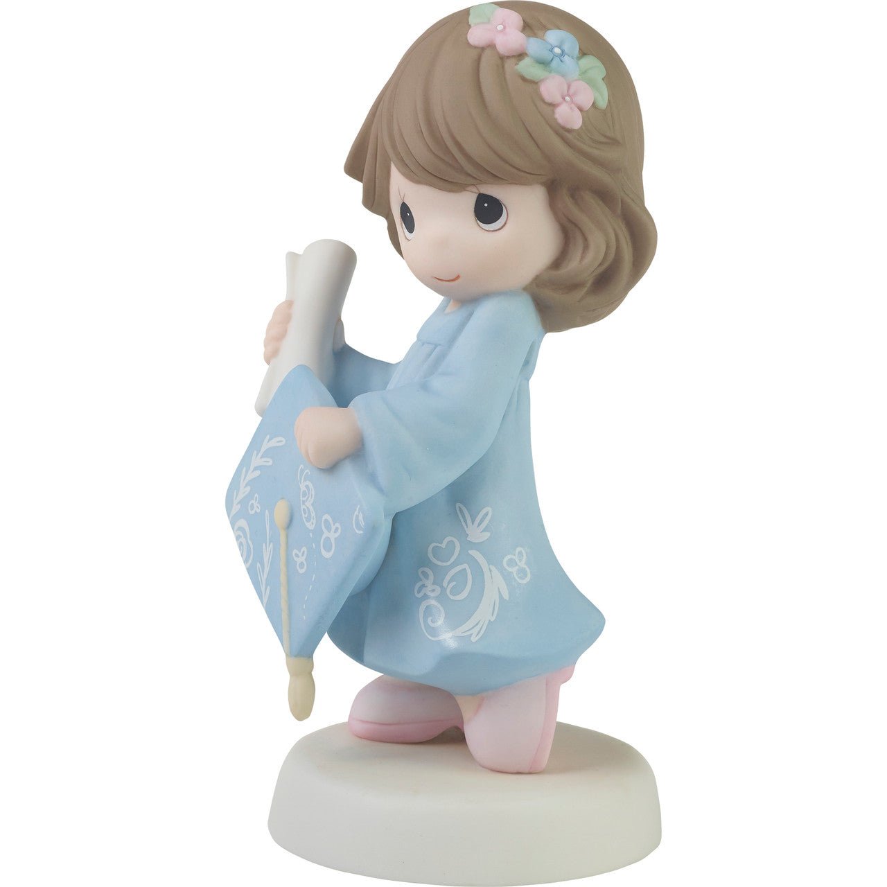 Brunette Graduation Girl Figurine