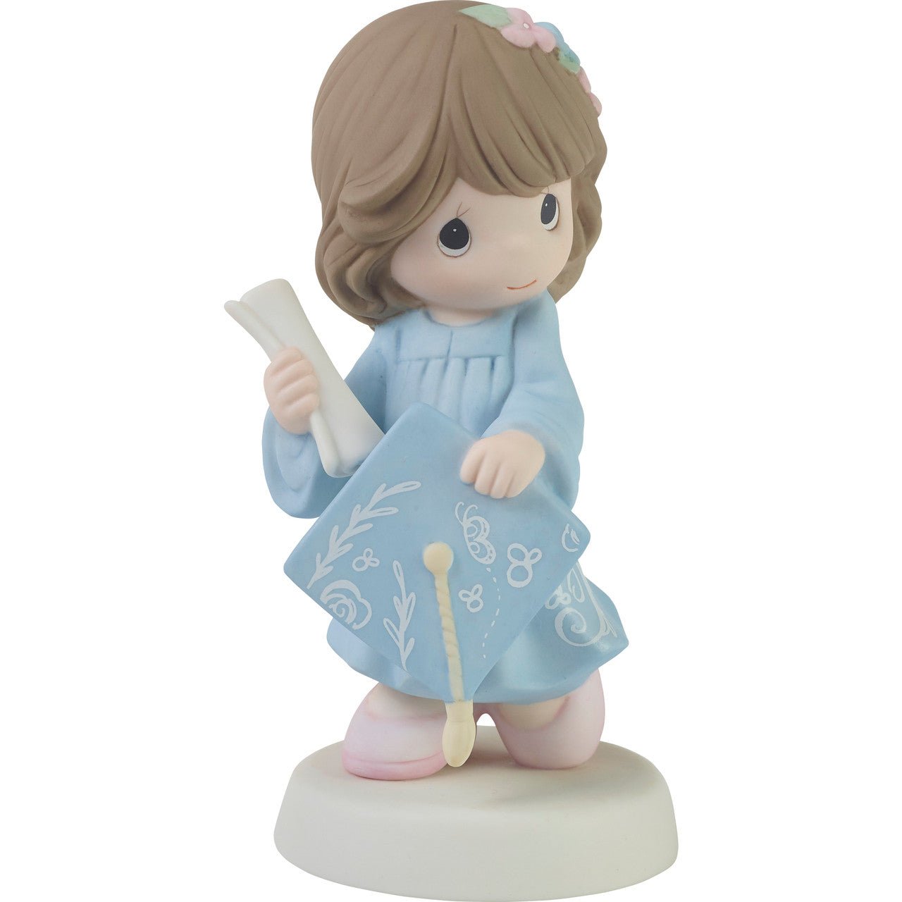 Brunette Graduation Girl Figurine