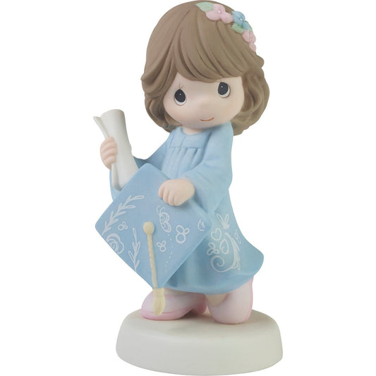 Brunette Graduation Girl Figurine