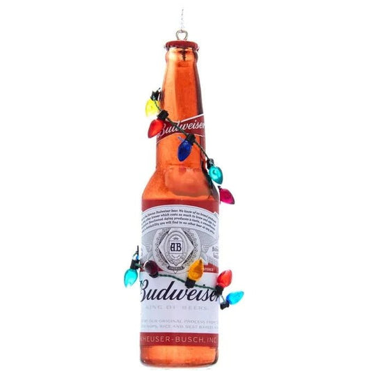 Budweiser® Bottle With Christmas Bulbs Ornament