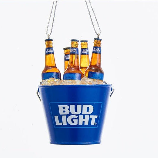 Budweiser® Bud Light Bottles In Ice Bucket Ornament