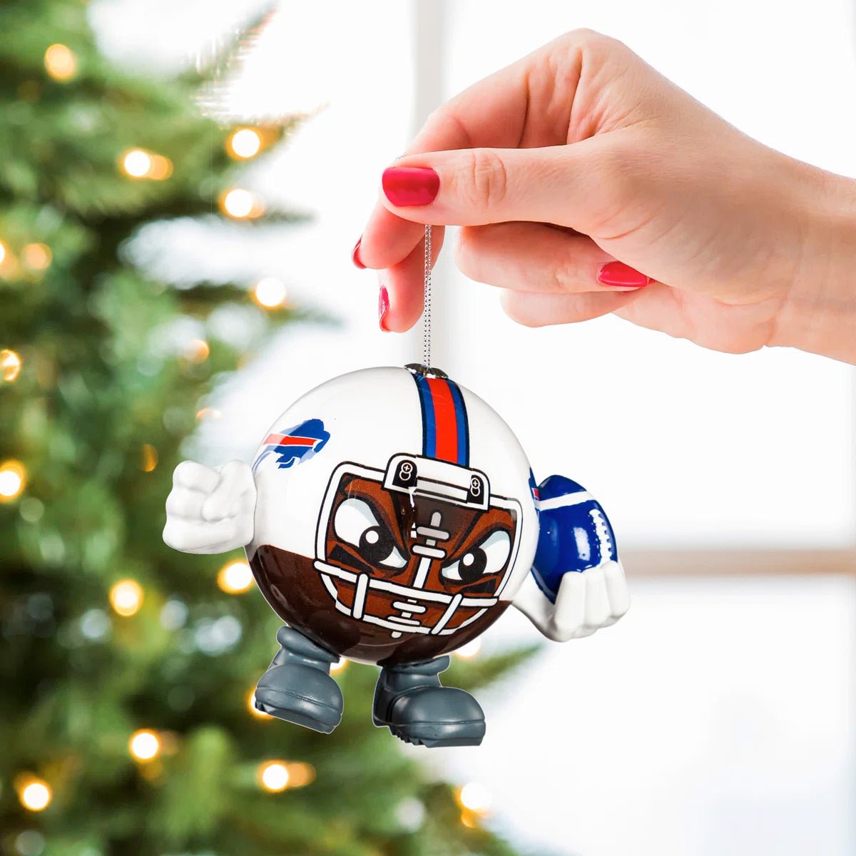Buffalo Bills 3.82'' Sports Hanging Figurine Ornament BILLS BALL HEAD ORNAMENT