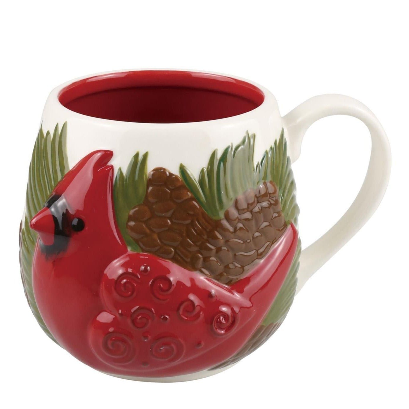 Cardinal Sculpted Believe Mug, 16oz