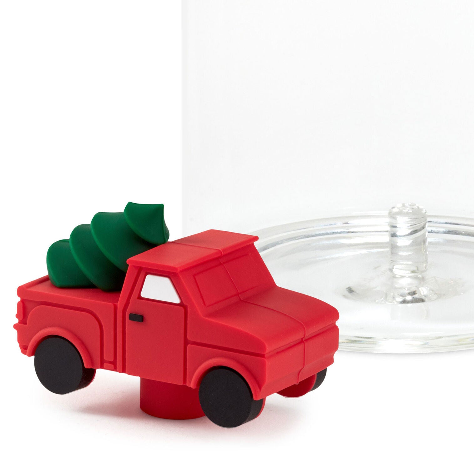 Charmers Red Truck With Tree Silicone Charm