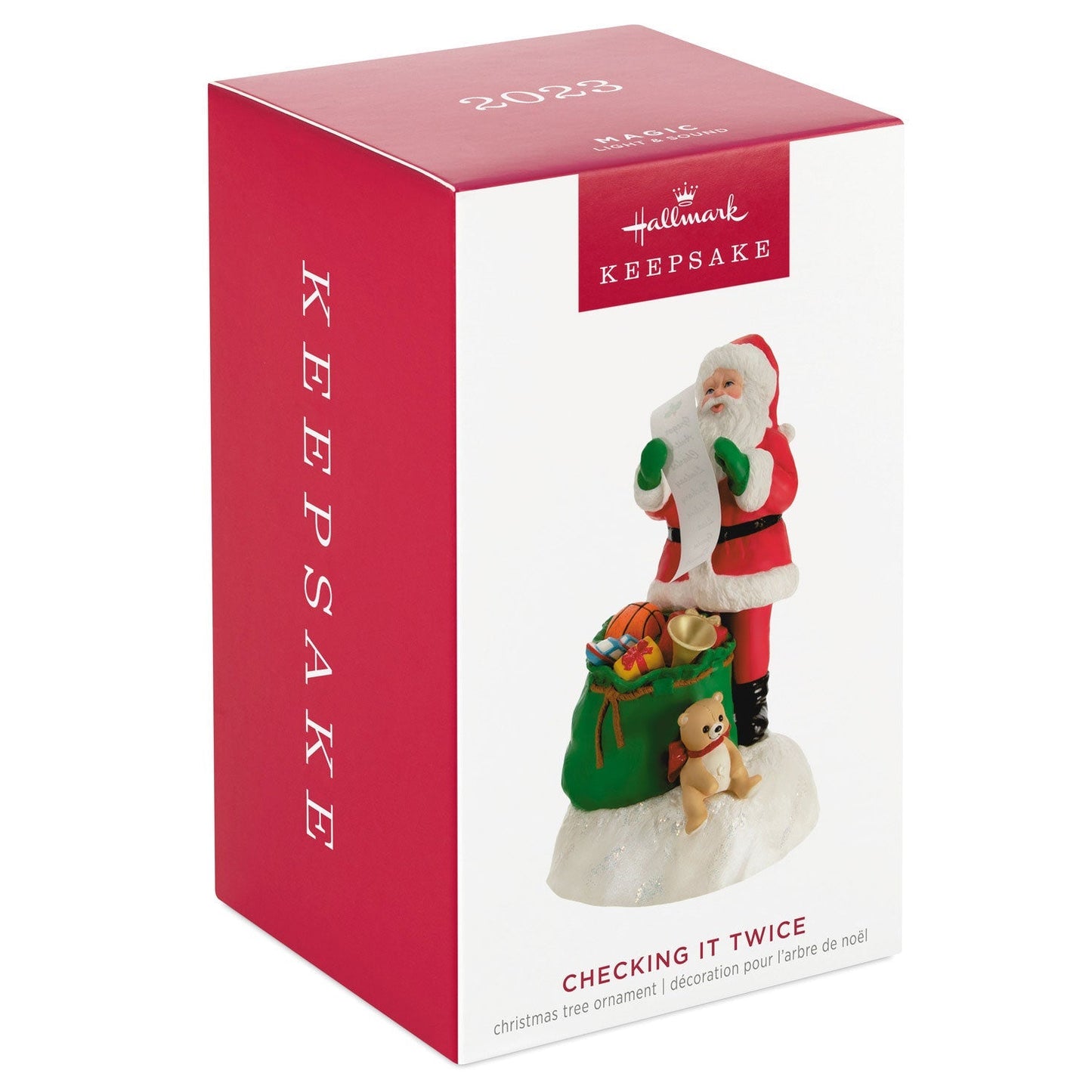 Checking It Twice, 2023 Keepsake Ornament With Light and Sound