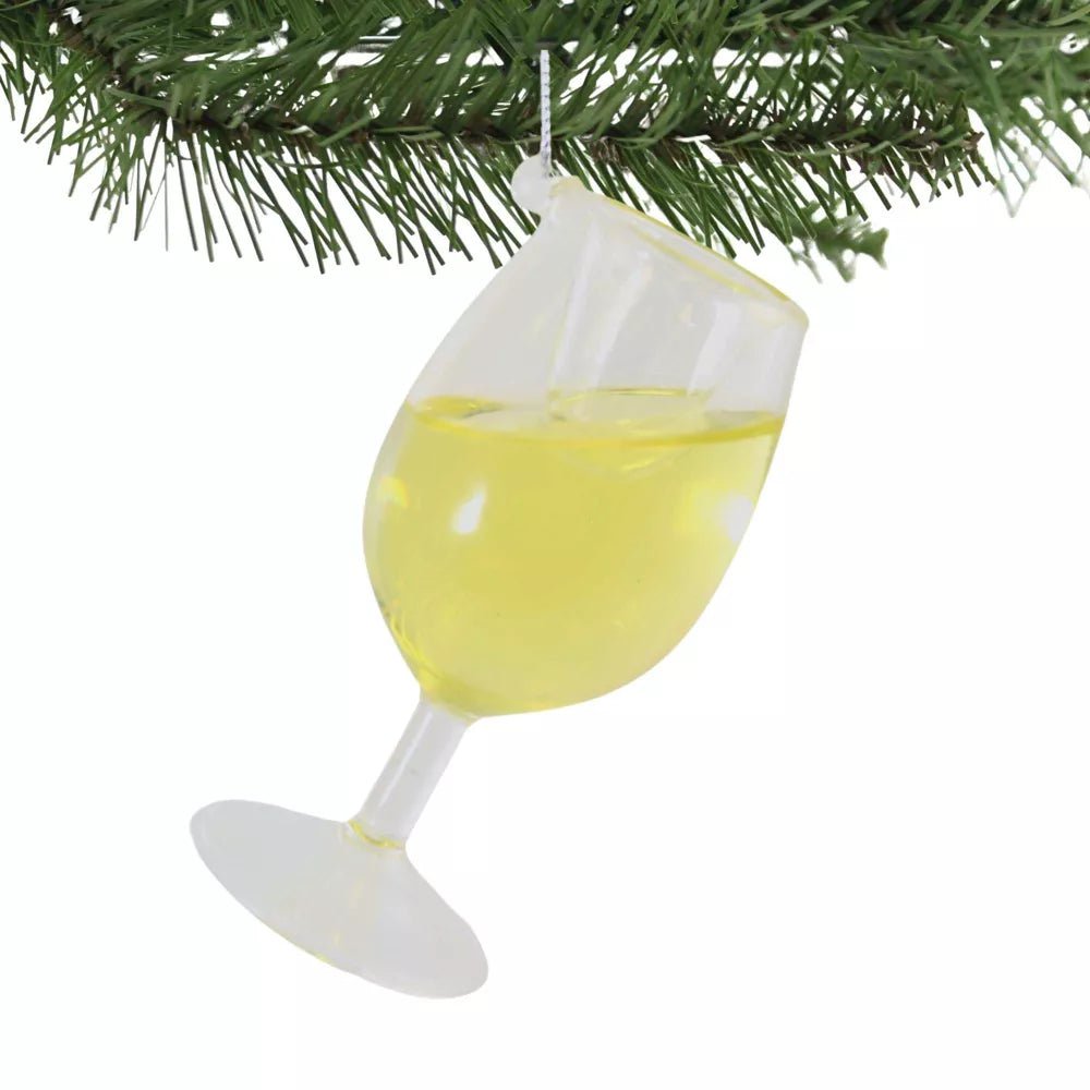 Cheer Donnay Wine Glass Hanging Christmas Tree Ornament