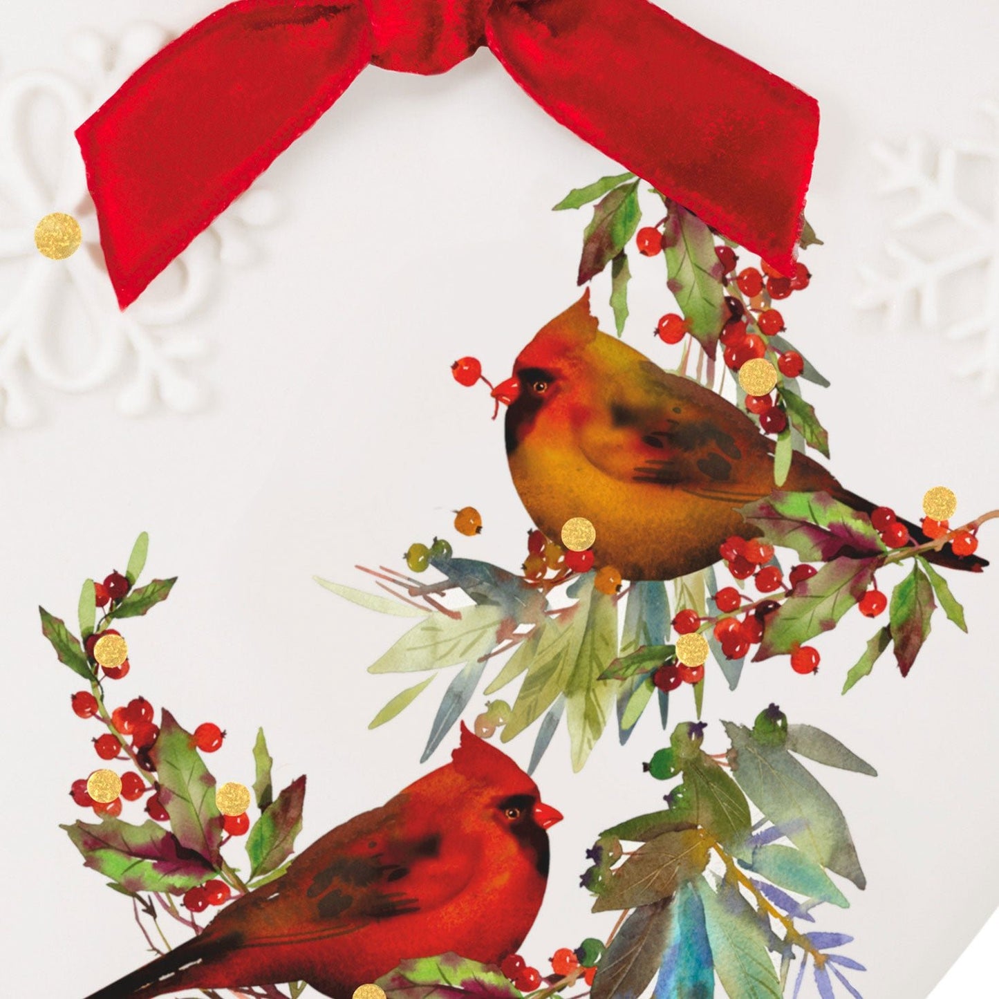 Christmas Cardinals Porcelain 2024 Keepsake Ornament