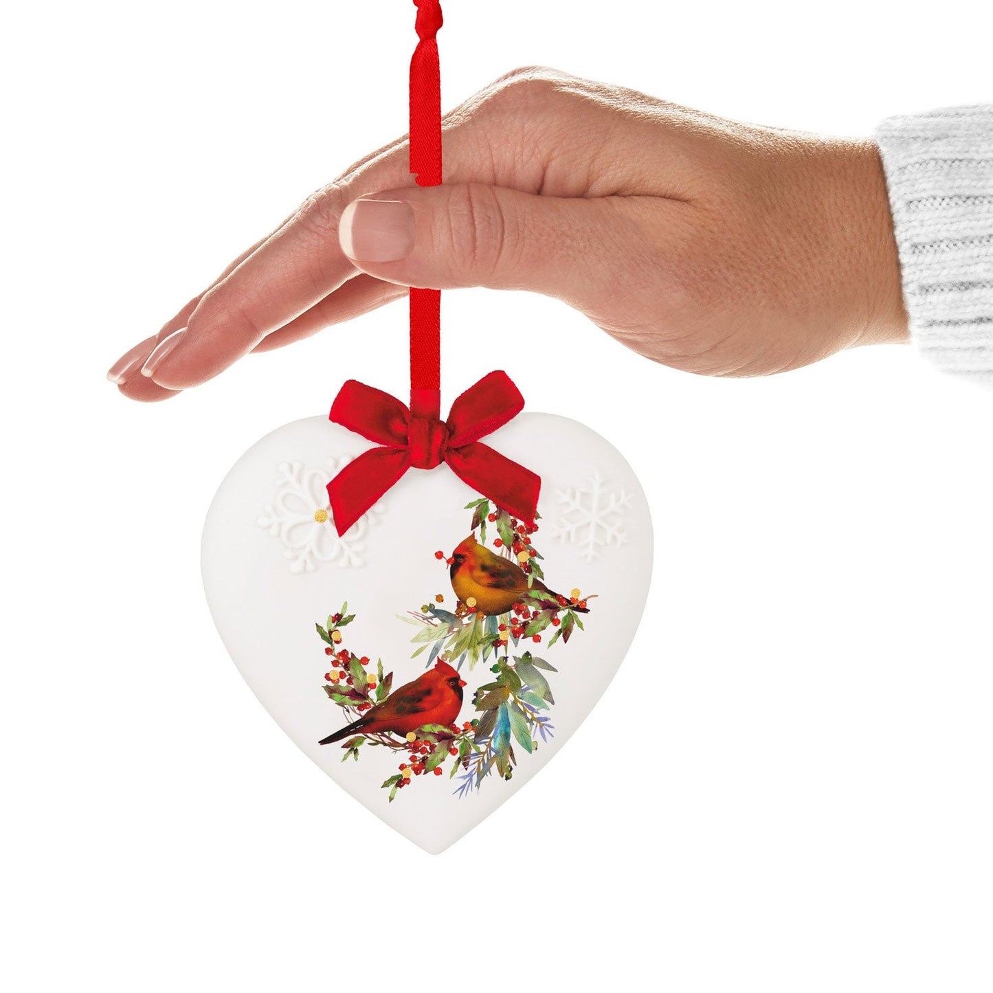 Christmas Cardinals Porcelain 2024 Keepsake Ornament