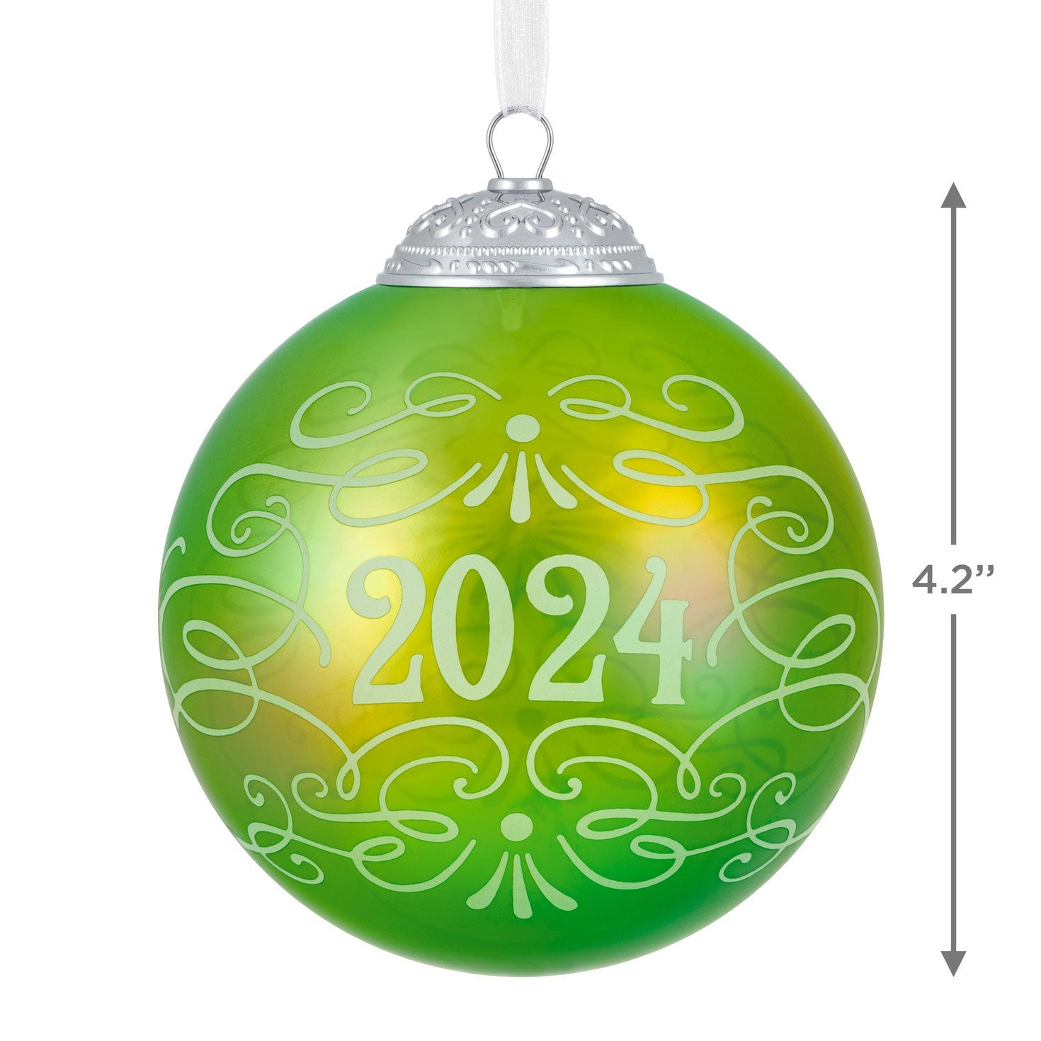 Christmas Commemorative #12 2024 Glass Ball Keepsake Ornament