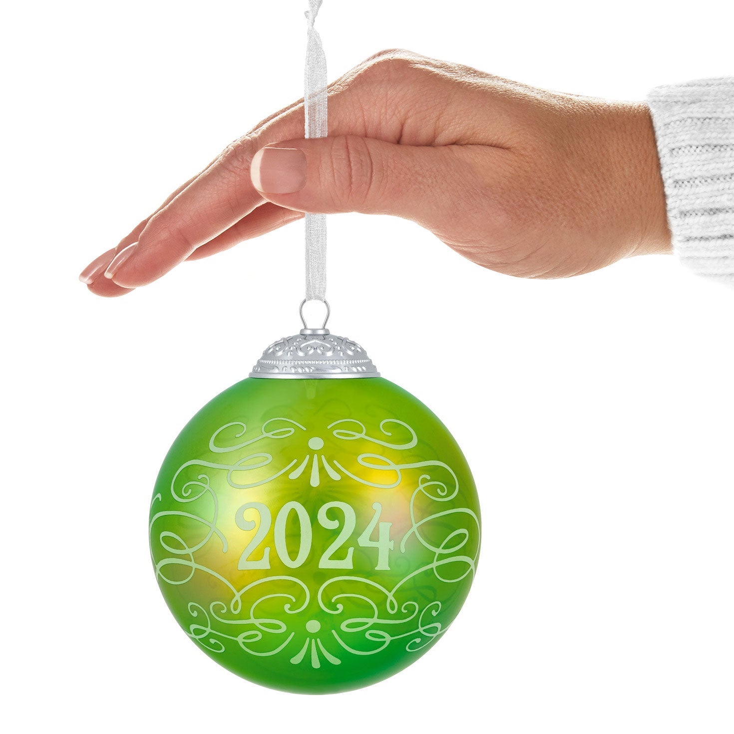 Christmas Commemorative #12 2024 Glass Ball Keepsake Ornament