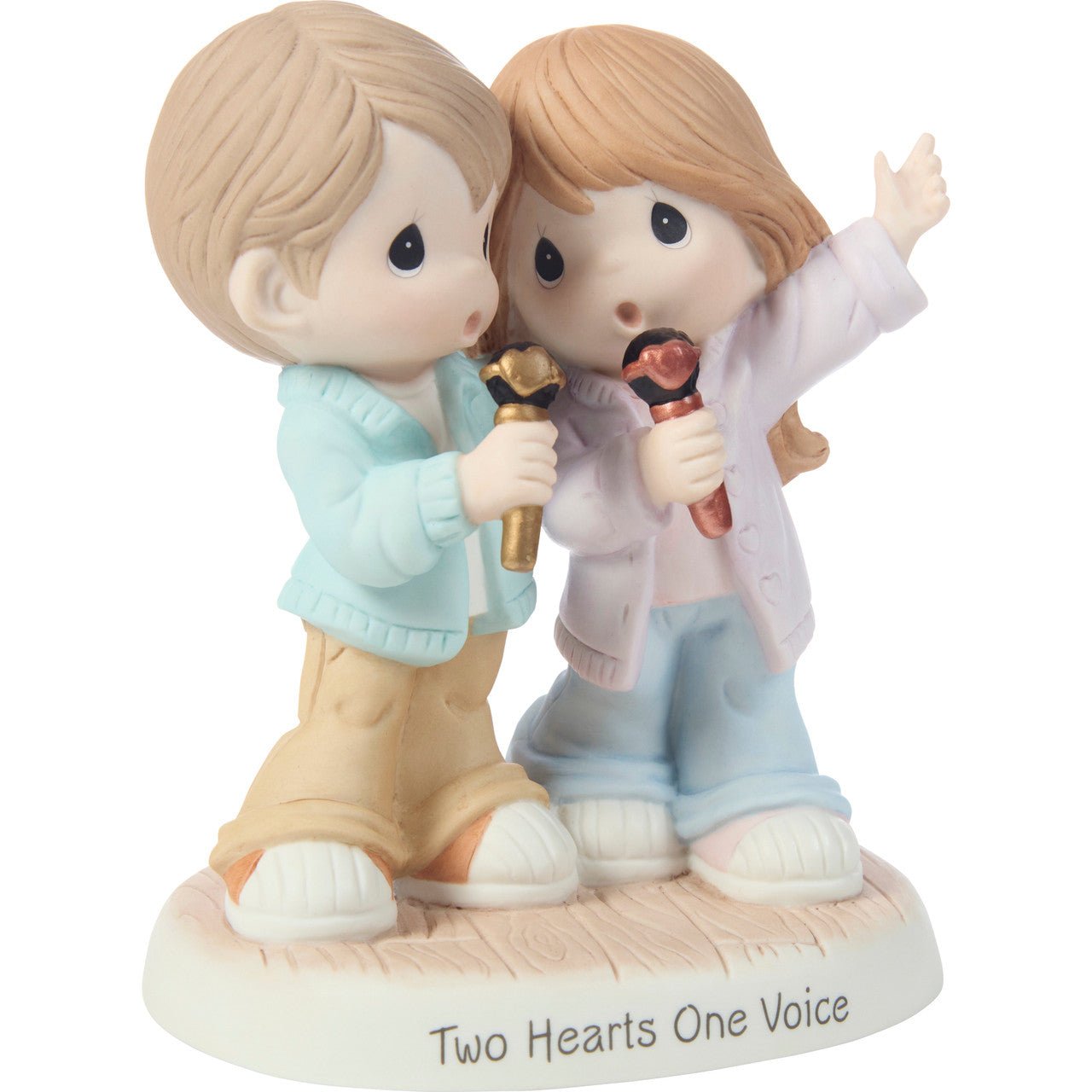 Couple Singing Karaoke Figurine