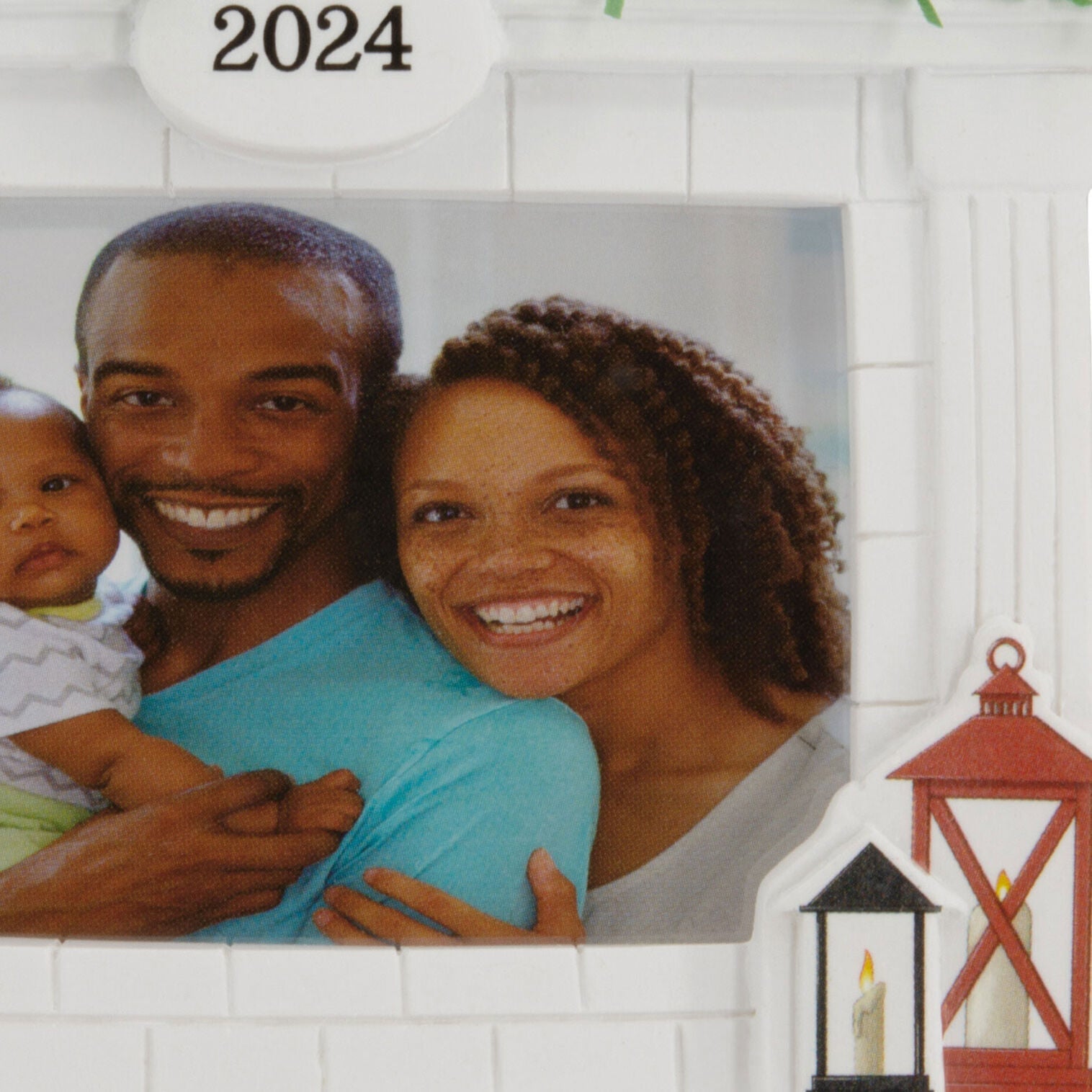 Cozy Fireplace 2024 Photo Frame Hallmark Ornament