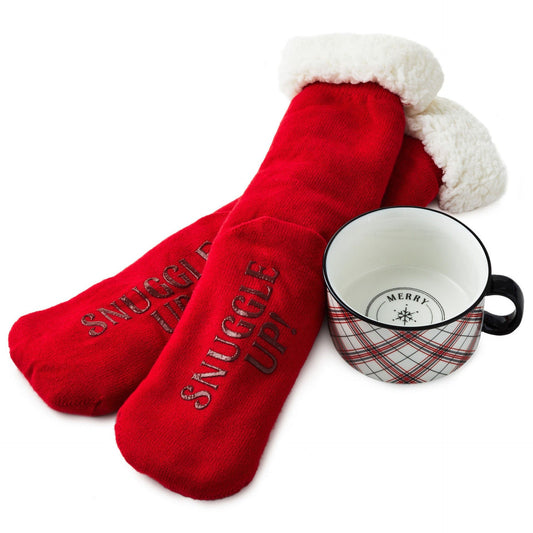 Cozy Mug and Socks Holiday Gift Bundle, Set of 2