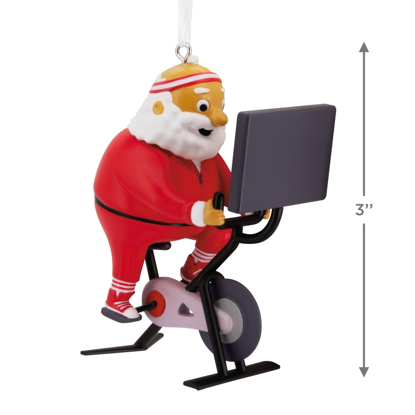 Cycling Santa Hallmark Shoebox Ornament