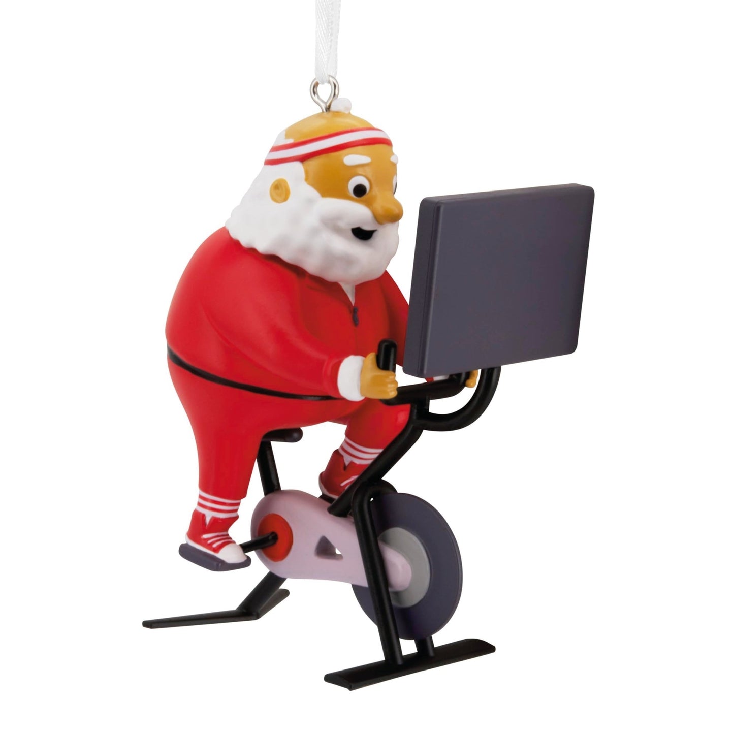 Cycling Santa Hallmark Shoebox Ornament