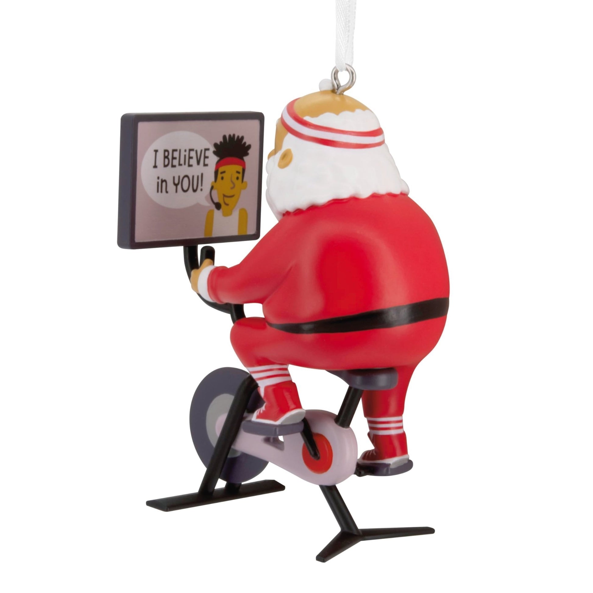 Cycling Santa Hallmark Shoebox Ornament