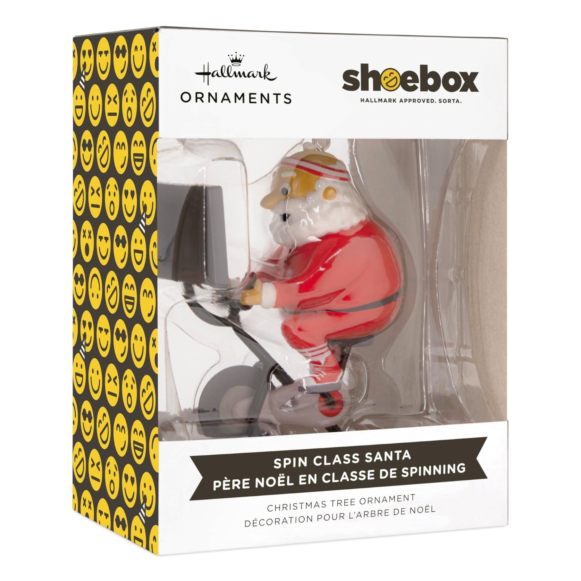 Cycling Santa Hallmark Shoebox Ornament