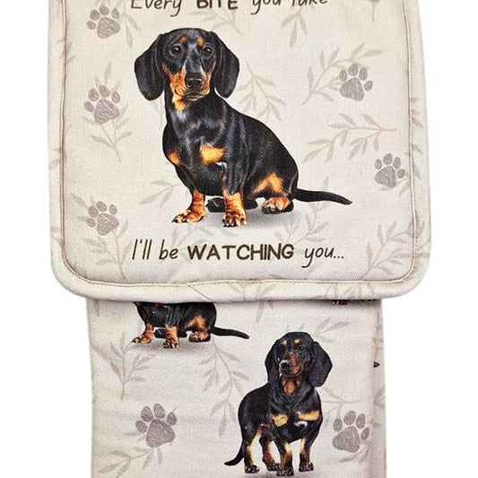 Dachshund Oven Mitt Set