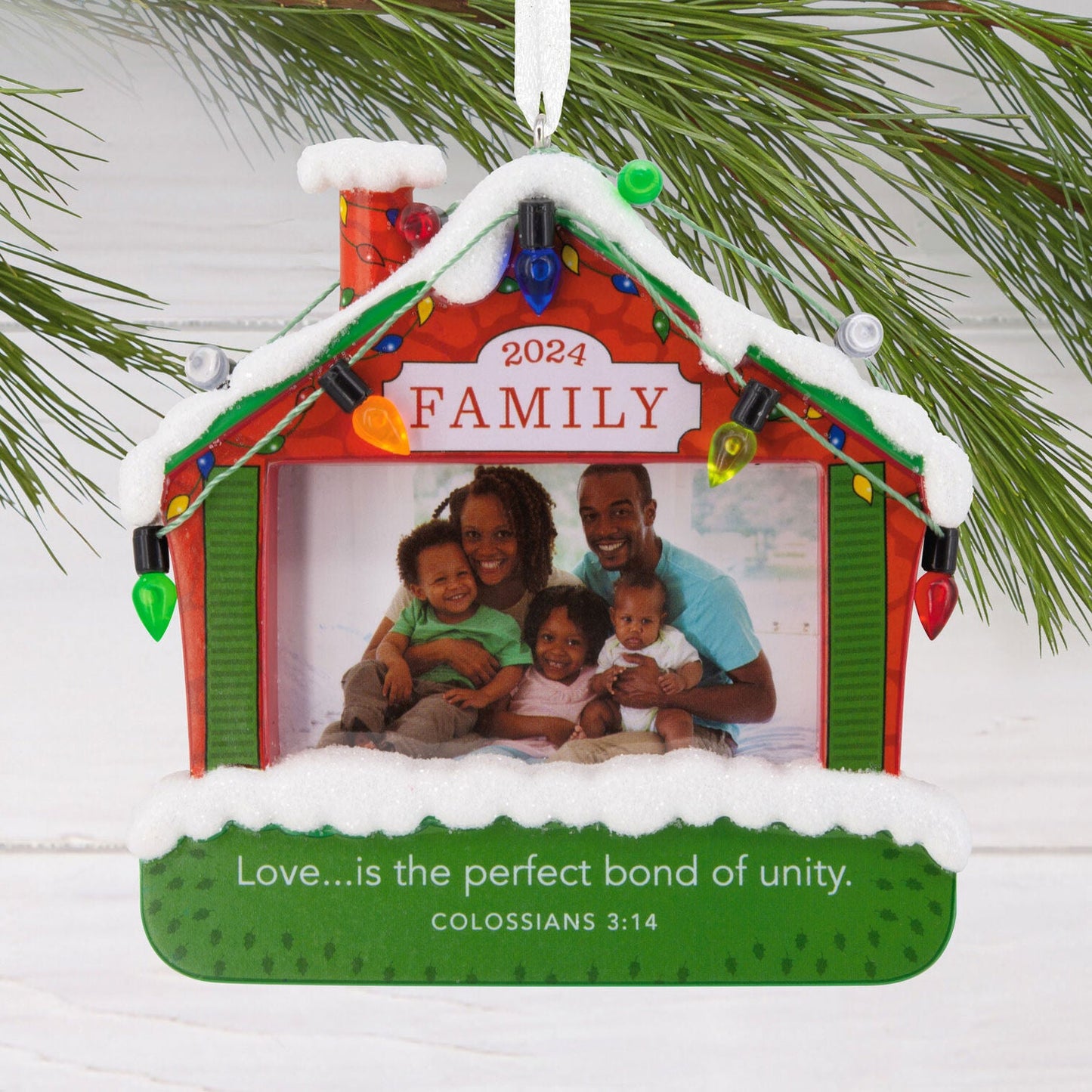 DaySpring Family Religious 2024 Photo Frame Hallmark Ornament