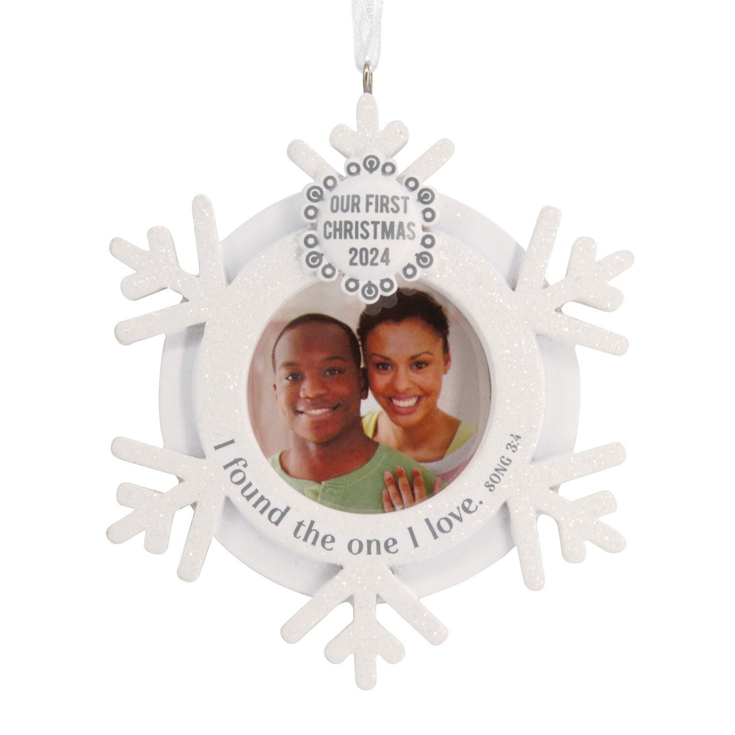 DaySpring Our First Christmas Religious 2024 Photo Frame Hallmark Ornament