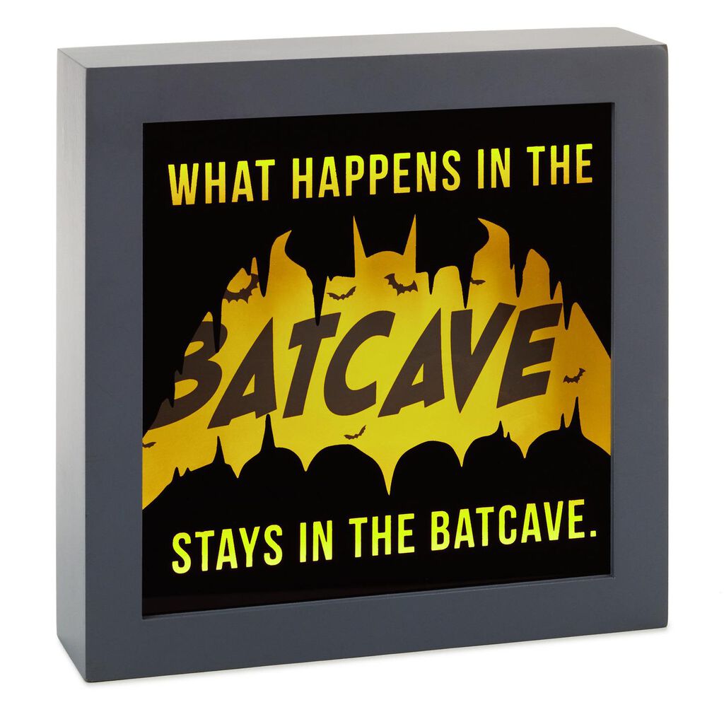 DC Comics Batman Batcave Framed Light-Up Quote Sign