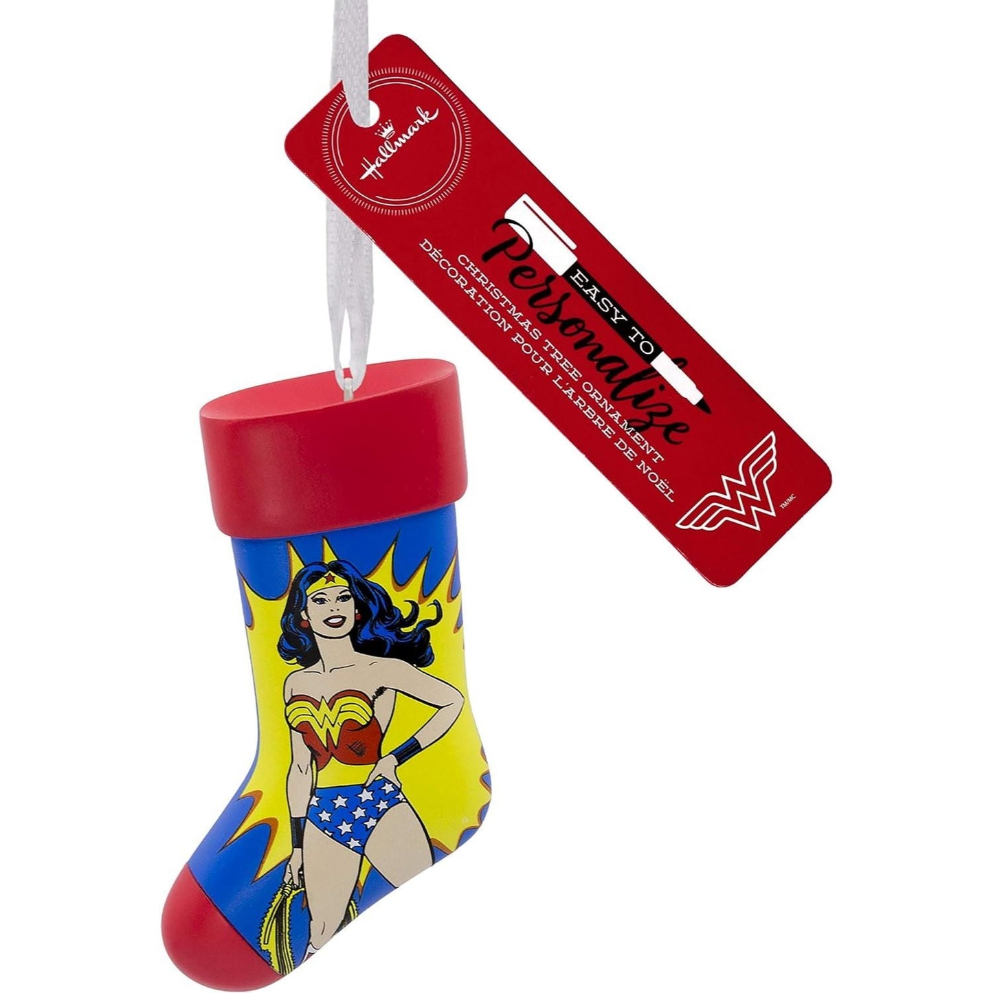 DC Comics Wonder Woman Stocking Personalized Hallmark Ornament