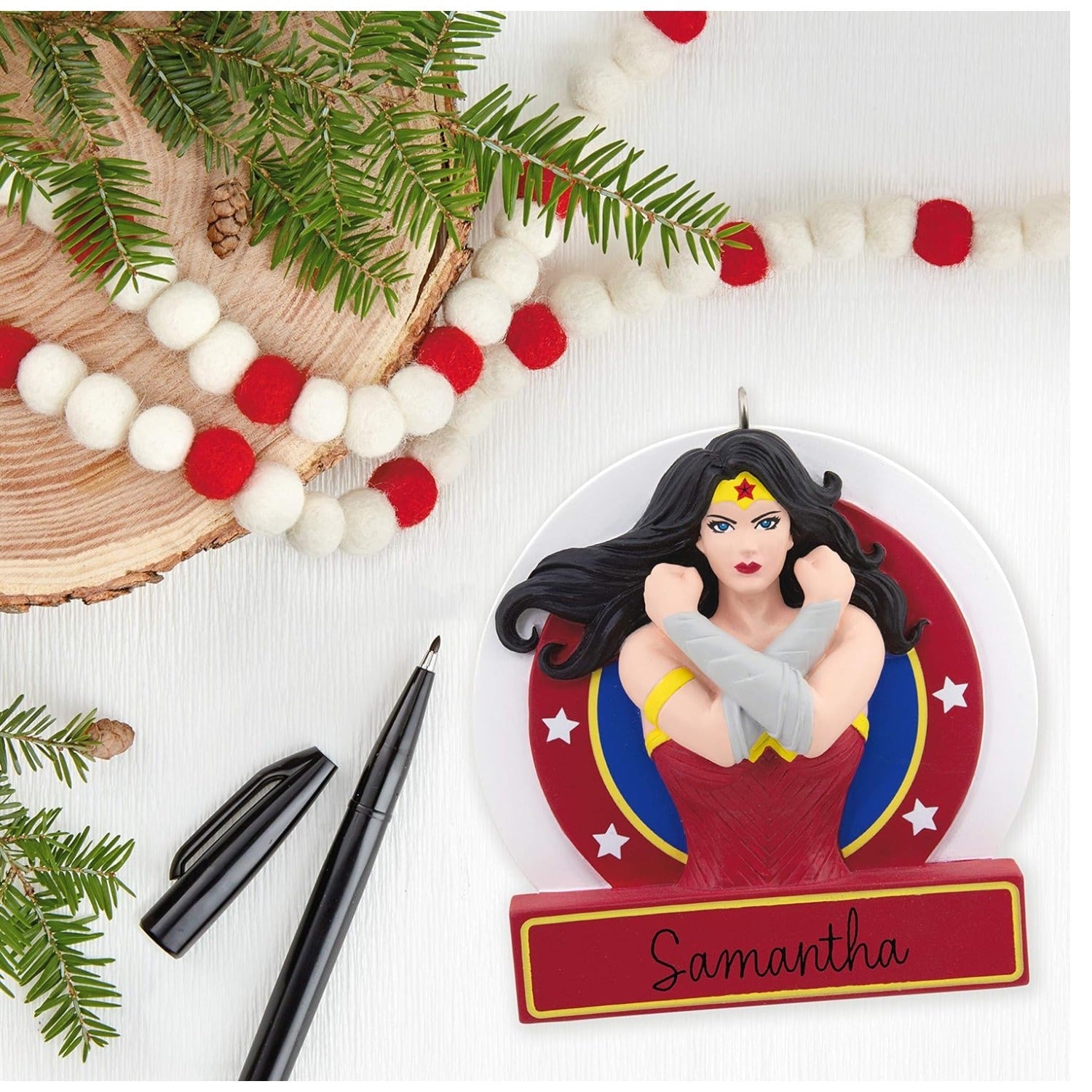 DC Comics Wonder Woman Superhero Personalized Hallmark Ornament