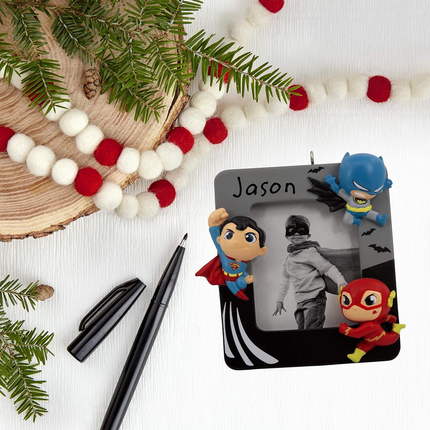 DC Super Friends Heroes Picture Frame Personalized Hallmark Ornament