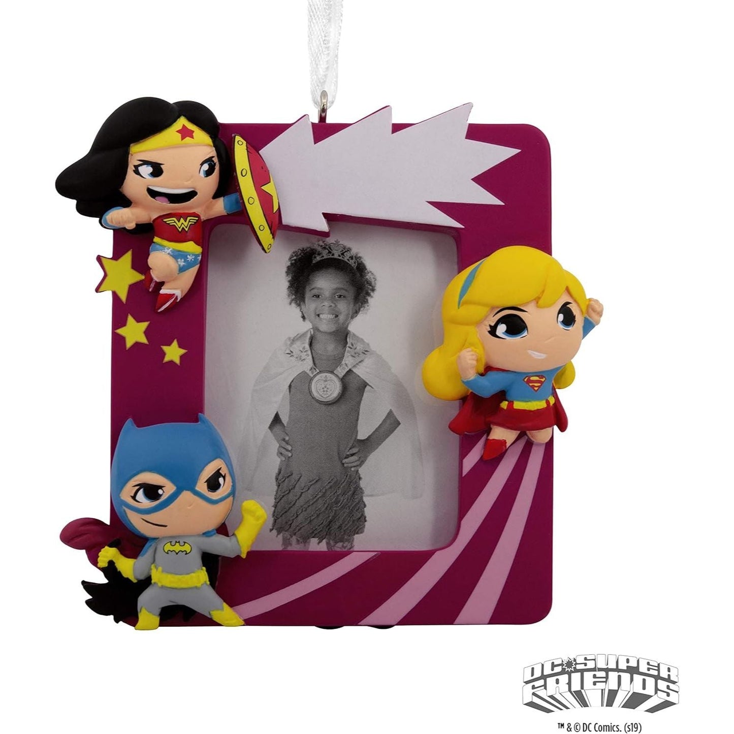 DC Super Friends Heroines Picture Frame Personalized Hallmark Ornament