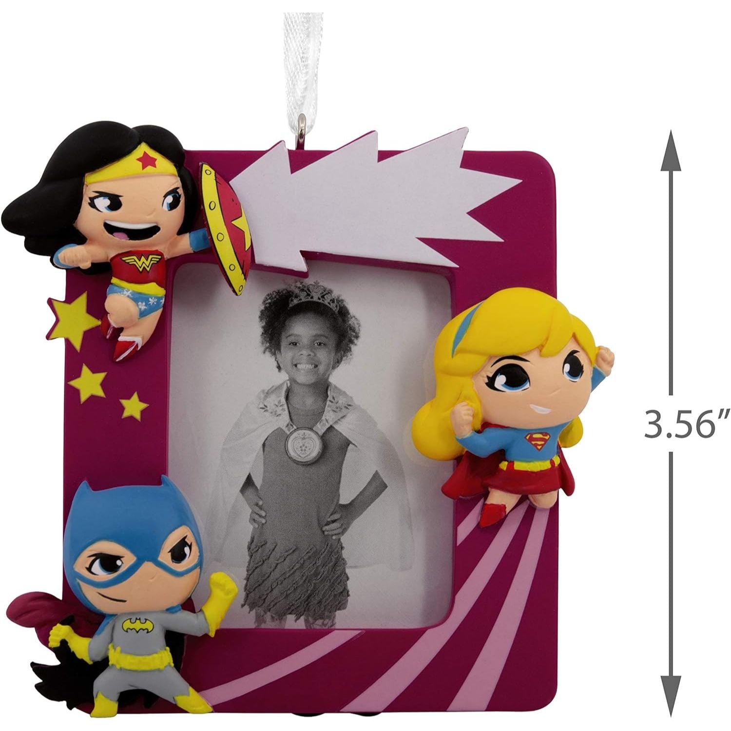 DC Super Friends Heroines Picture Frame Personalized Hallmark Ornament