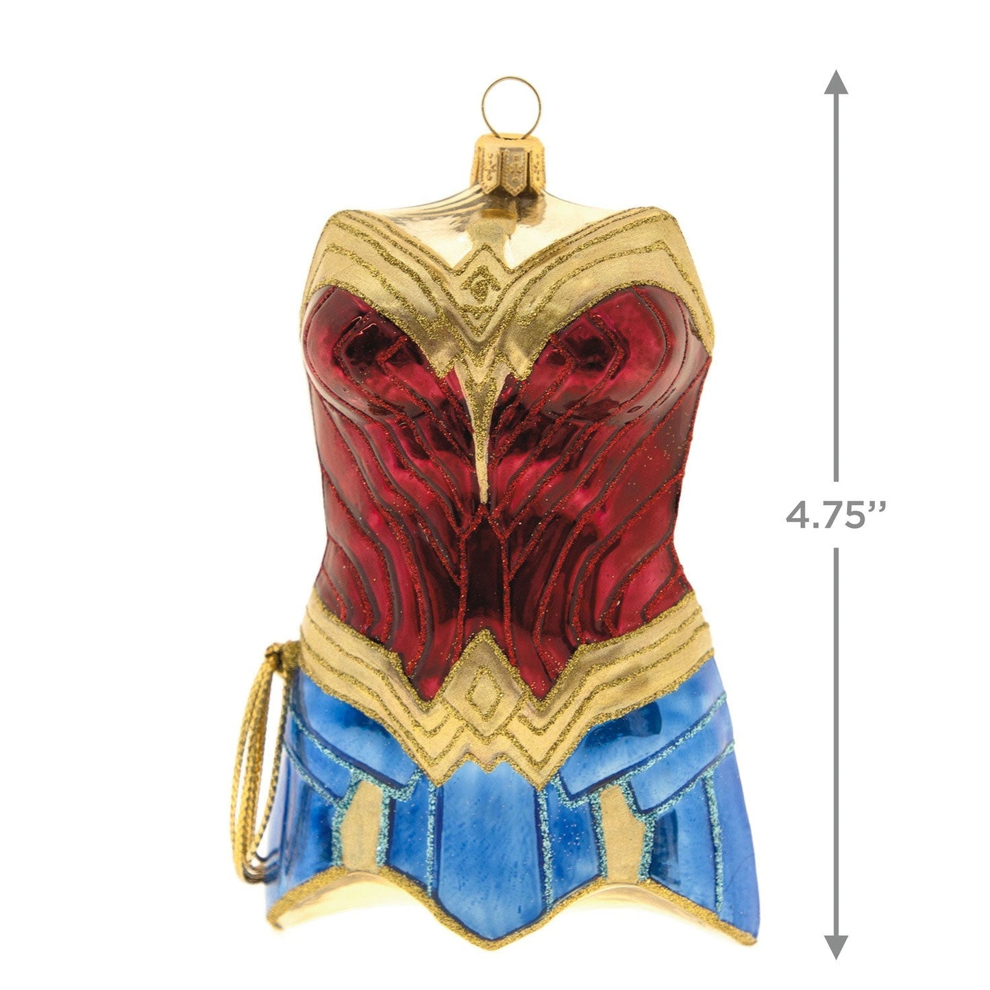 DC Wonder Woman Outfit Glass, 2023 Keepsake Ornament