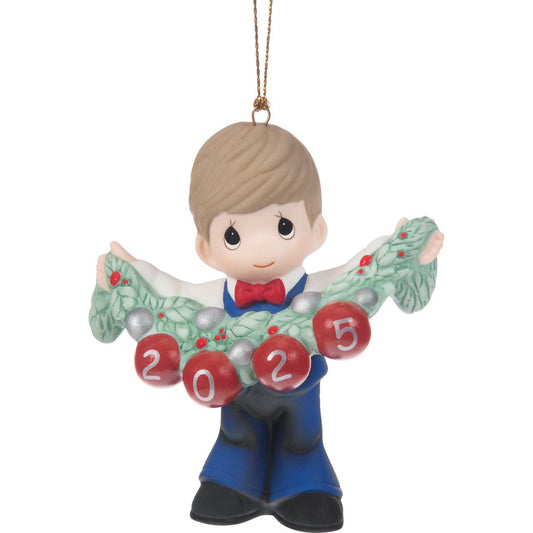 Deck The Halls 2025 Dated Boy Ornament
