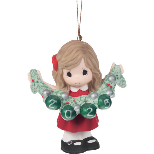 Deck The Halls 2025 Dated Girl Ornament