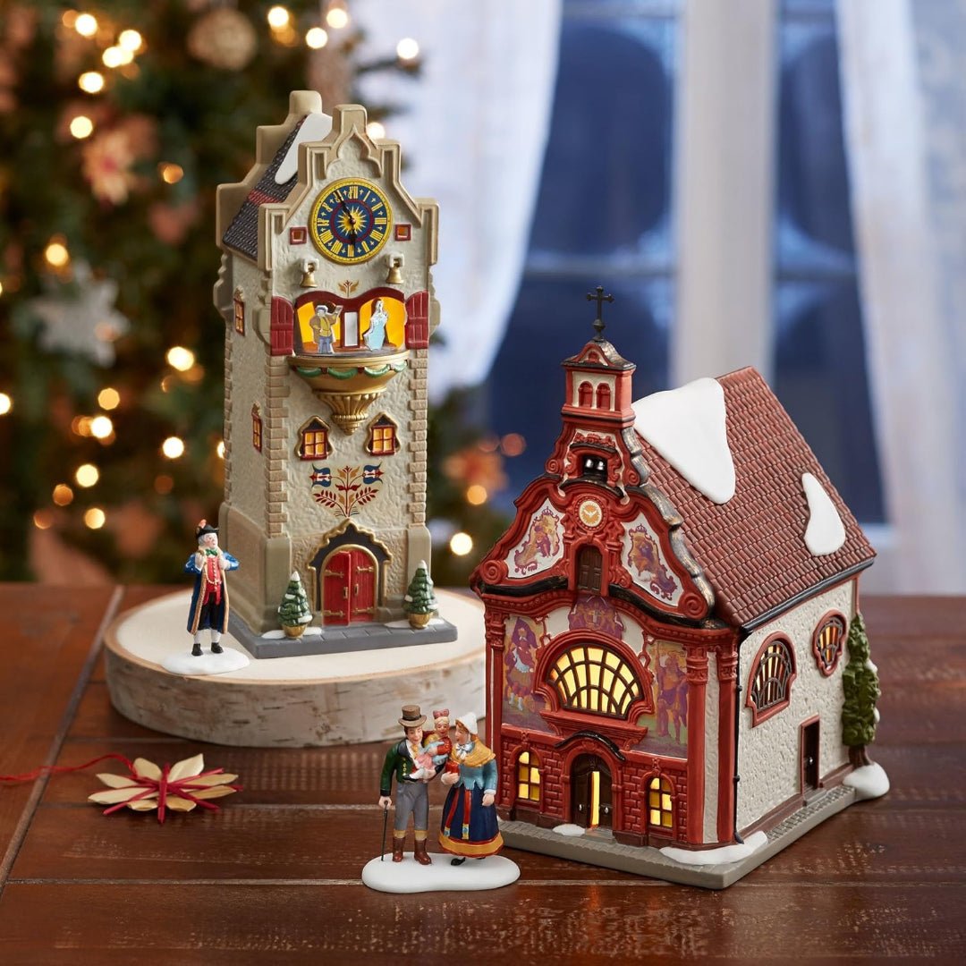 Department 56 Alpine Village Rhineland Glockenspiel Lit Animated Building, 10"