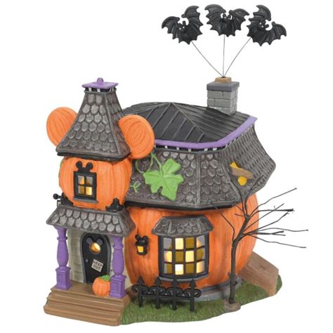 Department 56 Disney Halloween Village Mickey's Pumpkintown Haunted Manor Lit Building, 6.81"