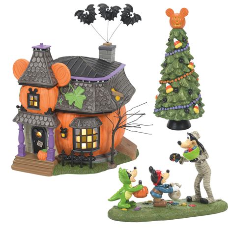 Department 56 Disney Halloween Village Mickey's Pumpkintown Haunted Manor Lit Building, 6.81"